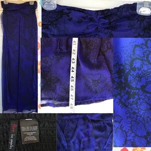 Blue/black lace long dress.